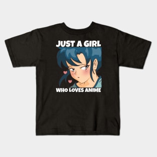 Anime Girl Merch Otaku Gift Just A Girl Who Loves Anime Kids T-Shirt